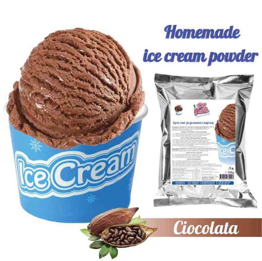 Praf pentru înghețată de casa Vanilie, Ciocolata, Capsuni