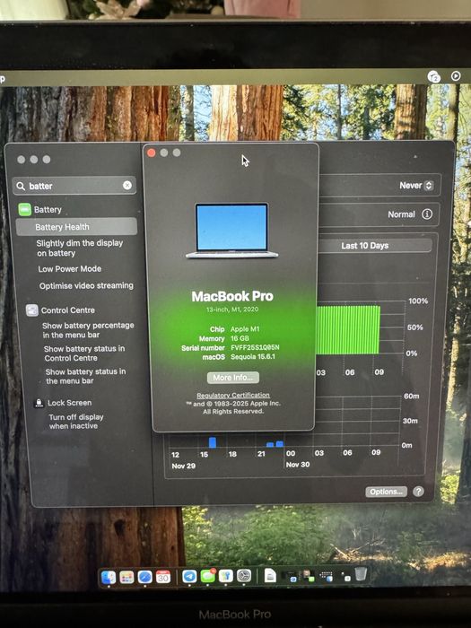MacBook Pro 13” M1, 16 GB RAM – отлично състояние