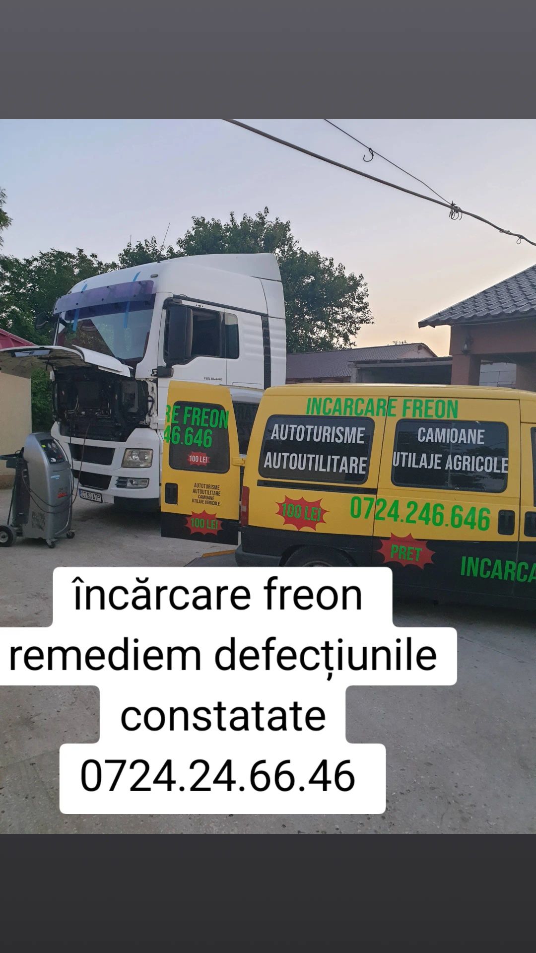 Încărcare freon 100 lei -   r134a și 1234yf