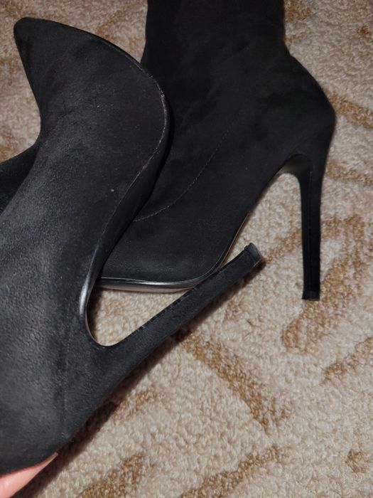 Cizme lungi negre Asos