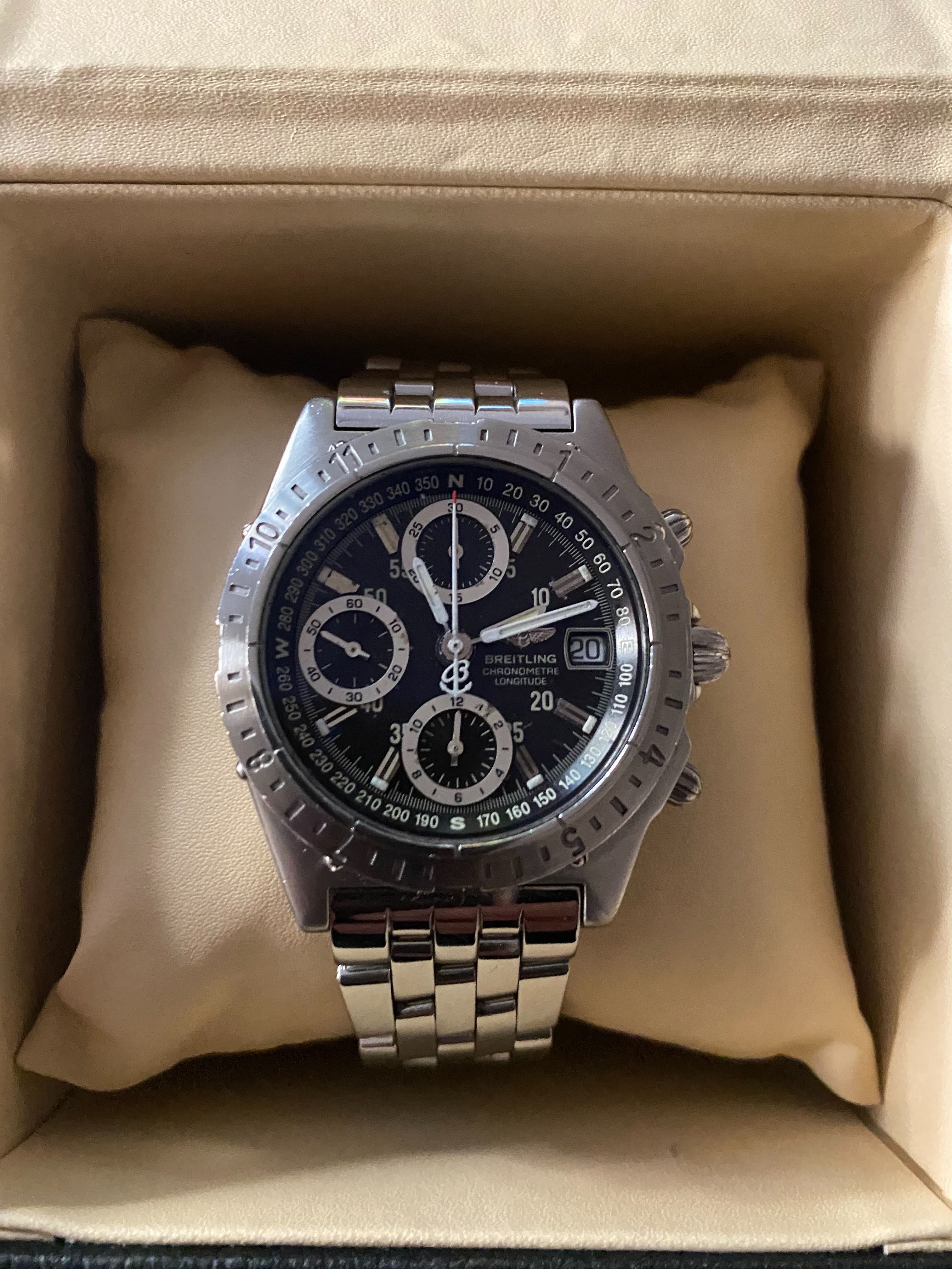 Оригинален Breitling Chronomat Longitude GMT Date Automatic Men's