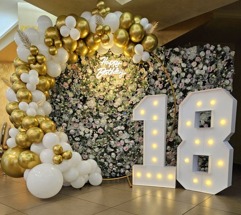 Arcada baloane / aranjament cristelniță/cifre volumetrice
