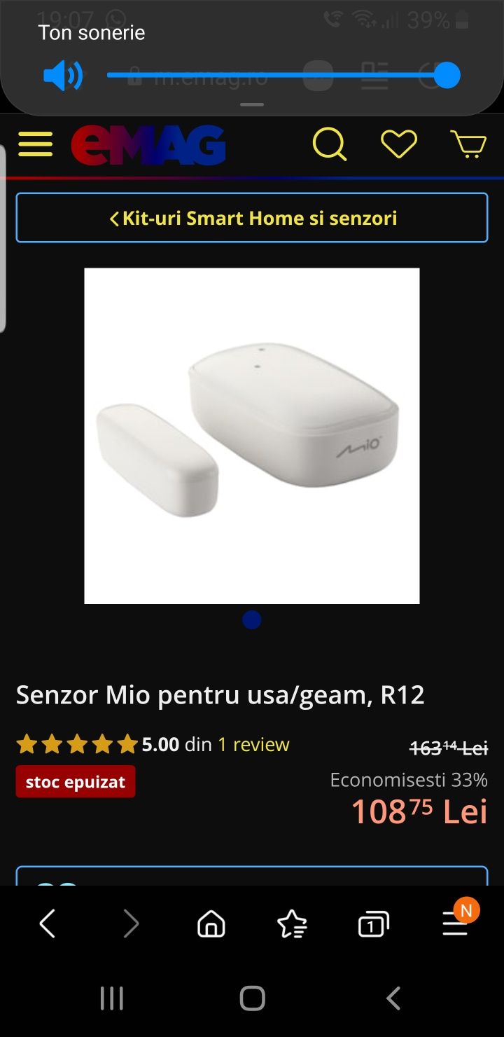 Kit Smart home mio casa inteligenta senzor miscare supraveghere