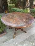 Masa rotunda sufragerie livingrum lemn natural  stil baroc lemn antic