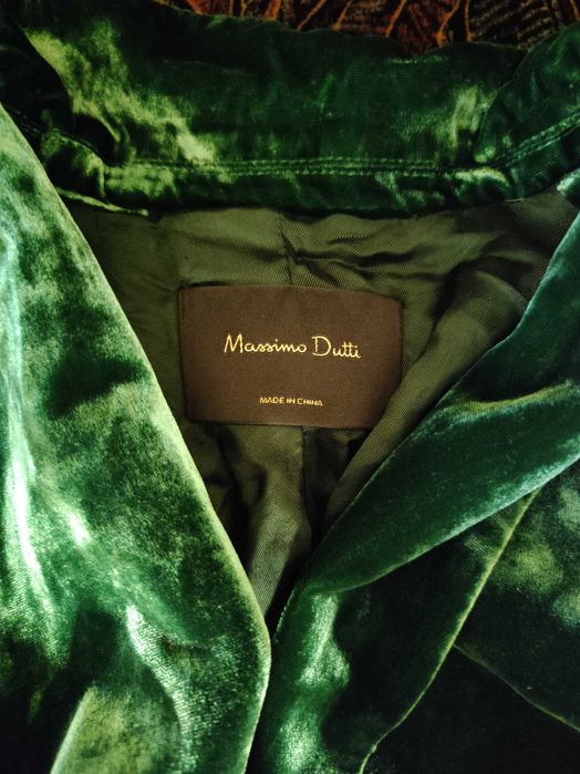 Sacou Catifea din matase si vascoza calitativ Massimo Dutti -Masura 36