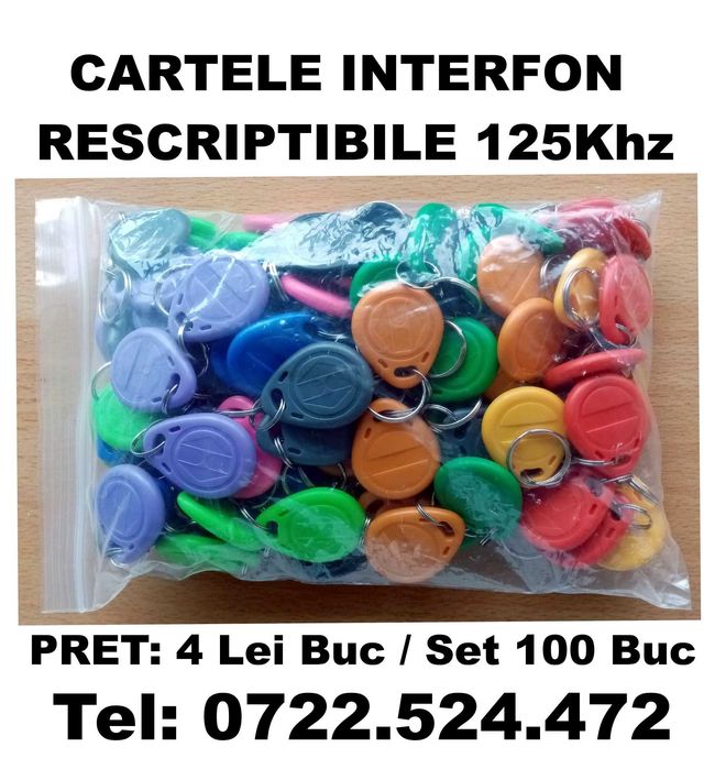 Cartele Interfon Rescriptibile 125 Khz