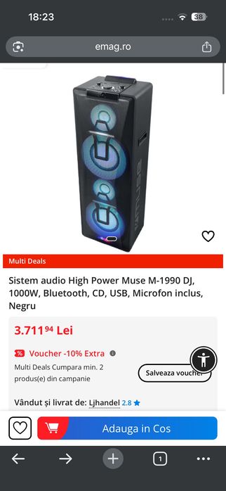 Vând boxă 2.500lei