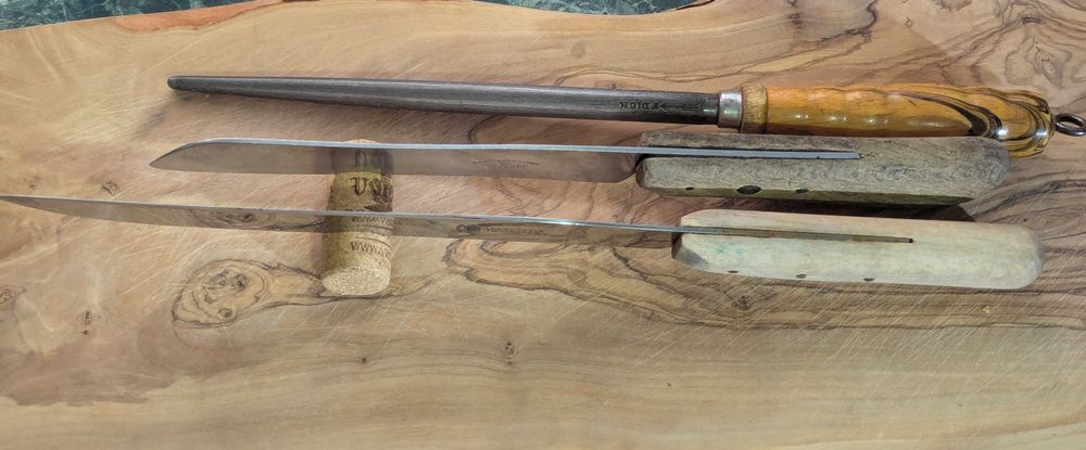 Cutite vechi de bucatarie Zwilling, Solingen, masat F. Dick