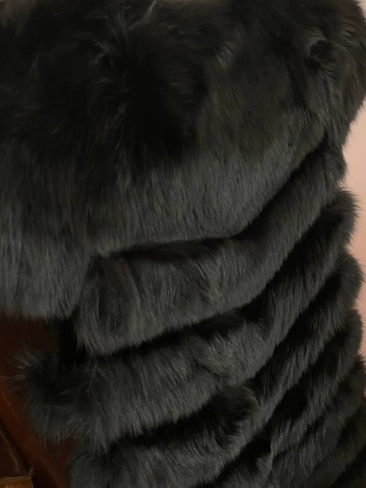 Vestă de blană de vulpe arctică Alberta (scribe)