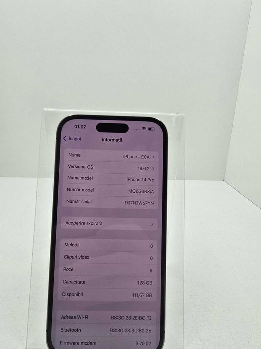 Iphone 14 Pro 128 Gb (Ag25 Belvedere B.40977)-Garantie 2 Ani!