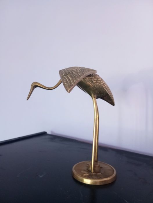 Месингова статуетка - жерав 19 см, Корея