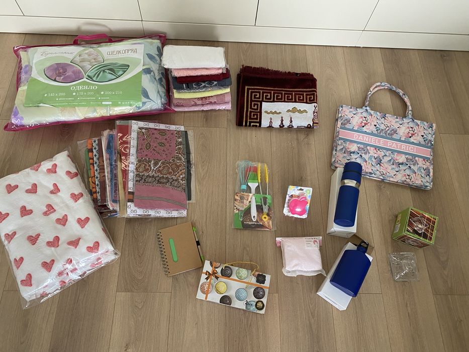 Посуда, призы, тойбастар, подарки, одеяло, полотенце, платки