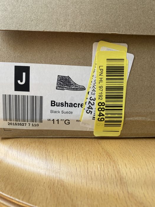 Мъжки обувки Clarks bushacre - Нови, Черен велур, 46 номер