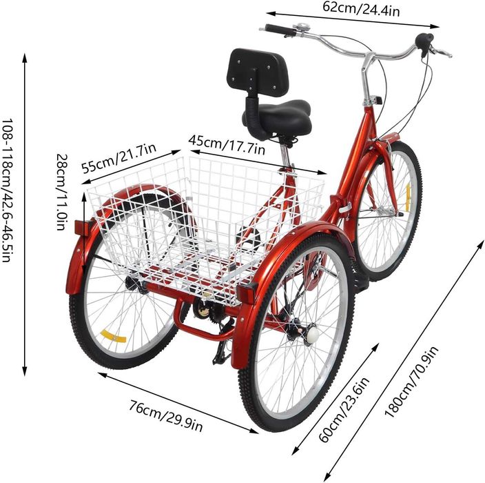 tricicleta adulti pliabila 24''