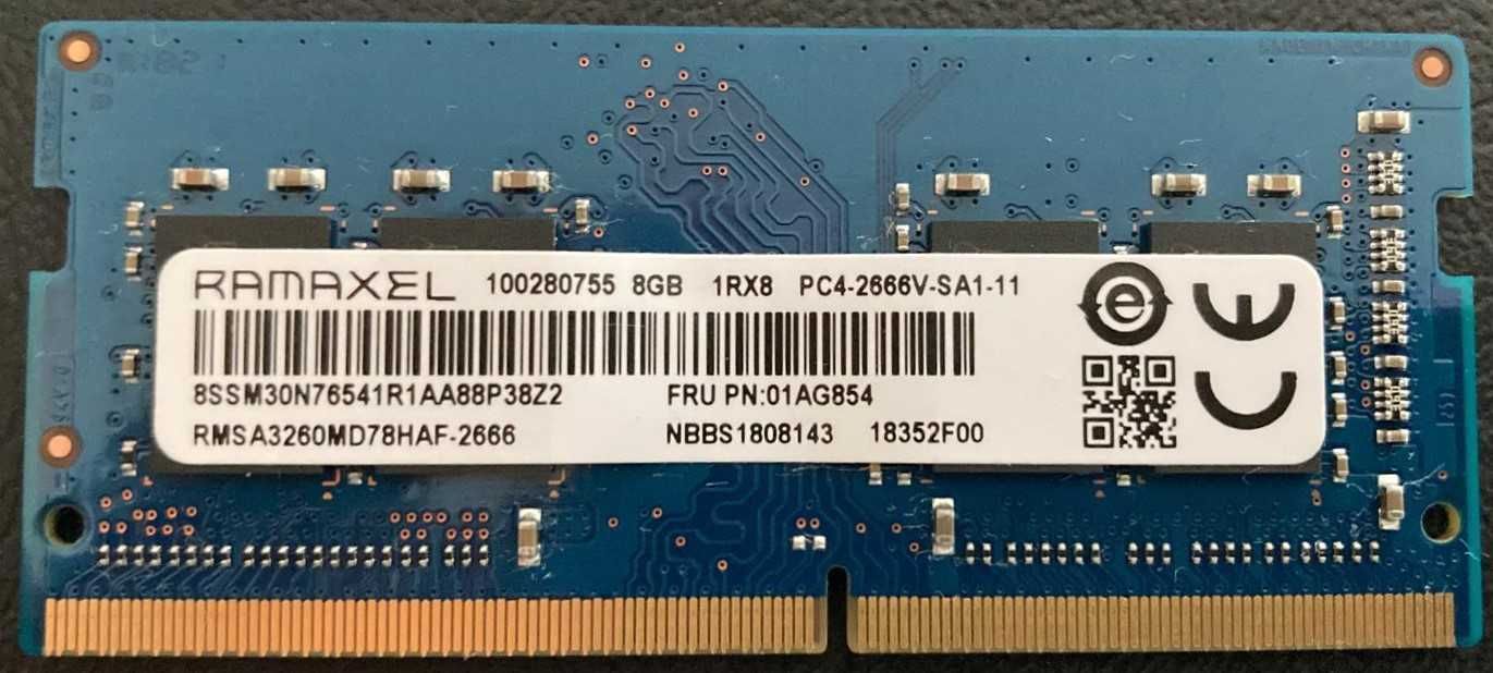 Memorie ram laptop modul 8GB 1RX8 DDR4 RAMAXEL 2666 MHz - 100 lei