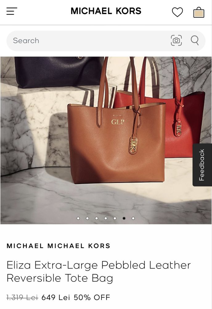 Geantă piele Michael Kors nouă două fețe