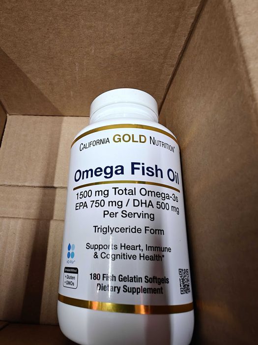 Omega 3, 1500мг норвежко рибено масло California Gold Nutrition омега3