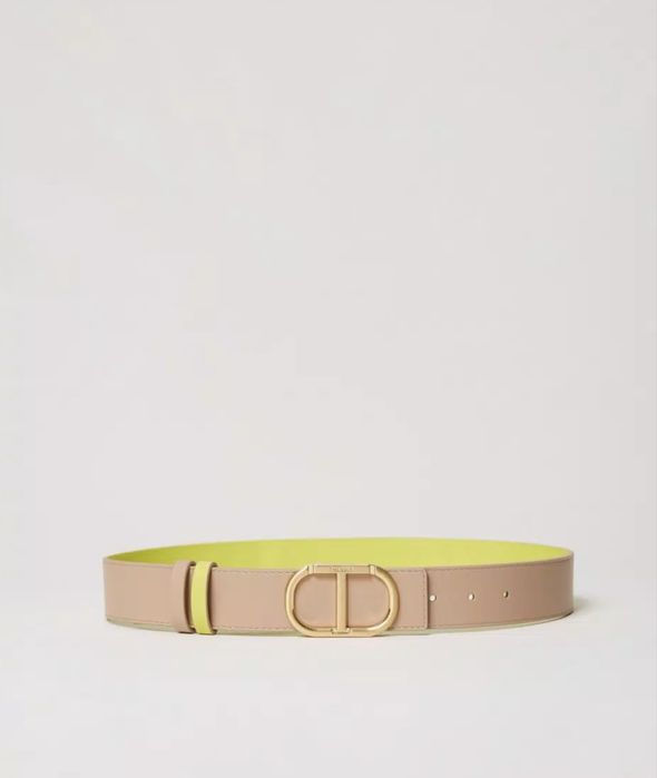 Двустранен колан TWINSET с двойна закопчалка