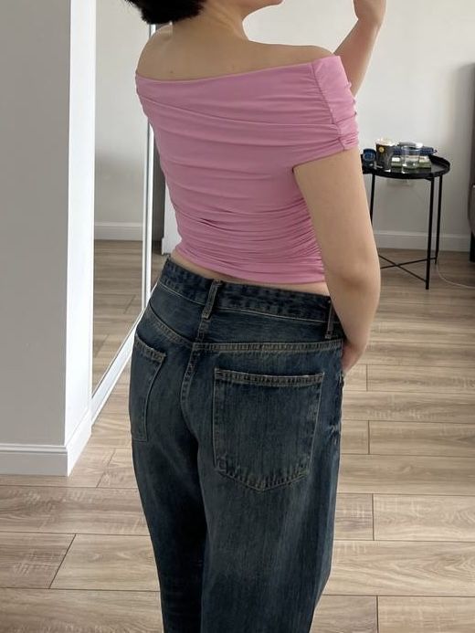 Розовый топ zara