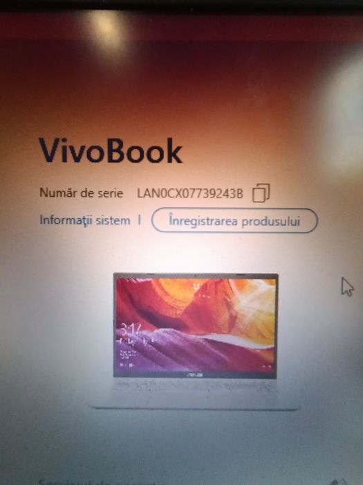 Laptop ASUS VivoBook, funcțional, balamaua ruptă,