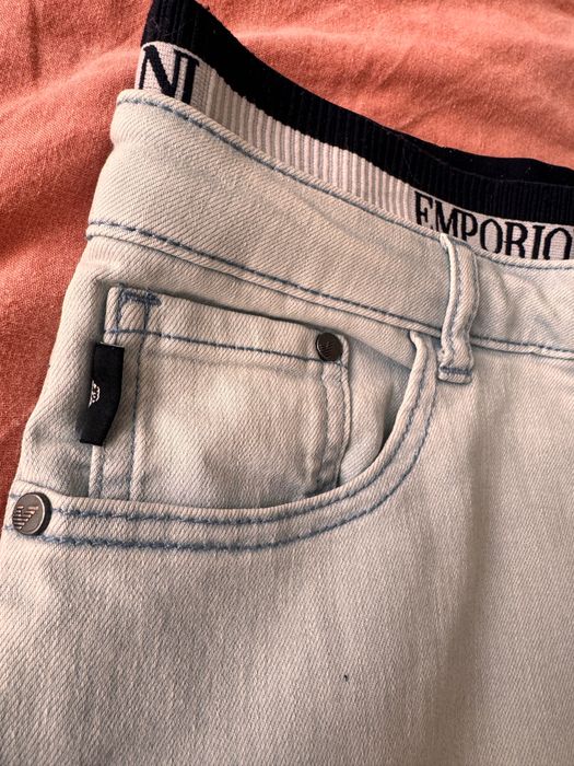 Дънкови панталонки Emporio Armani