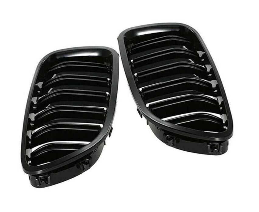 Grile Nari Duble M Design BMW Seria 7 F01 F02 Negru Lucios