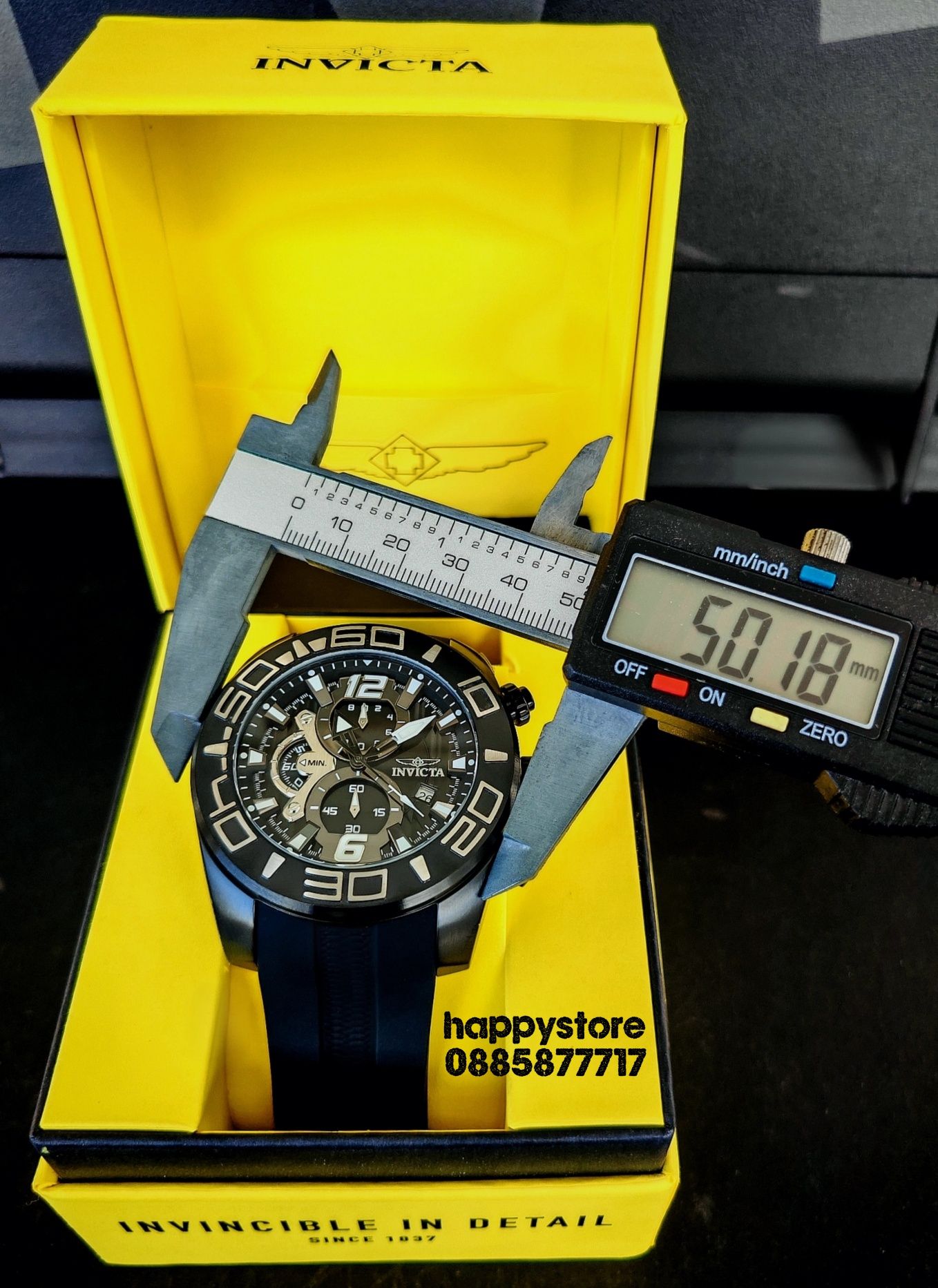 часовник INVICTA Pro Diver Black 50 mm, Инвикта нов ръчен часовник