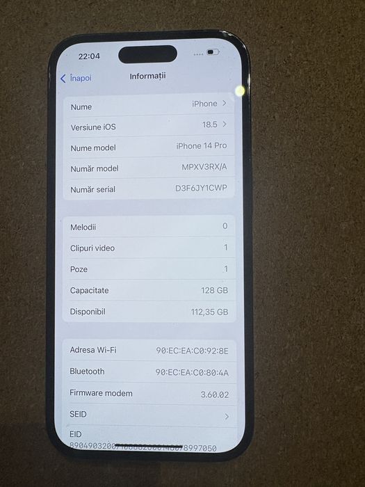 Iphone 14 PRO 128 Gb ID-XXL2272