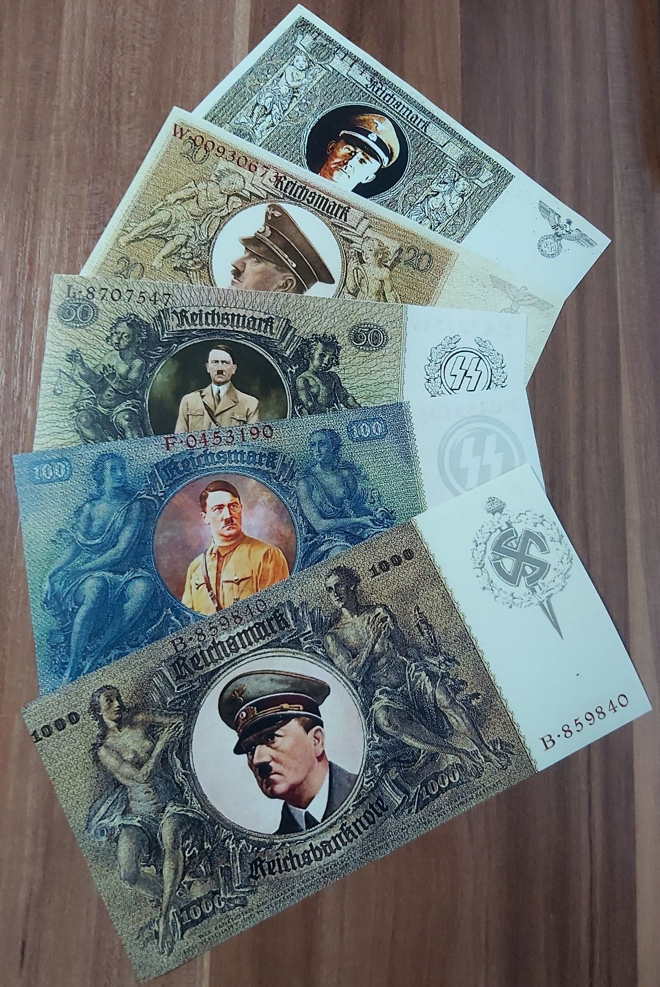 5 bancnote proiect fantezie ww2 Germania