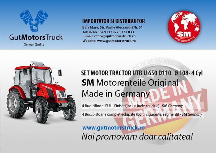 Set motor tractor Utb U650, D110 SM Germany