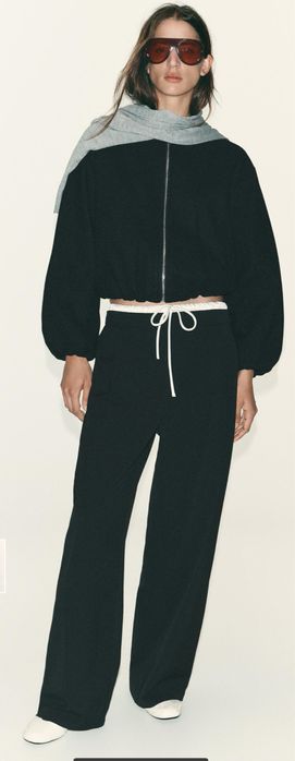 Панталон Zara, черен, размер S