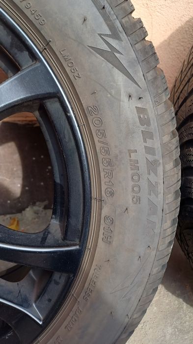 Jante mg Platin  5x112  pe 16 Cu cauciuri iarna  Import Germania