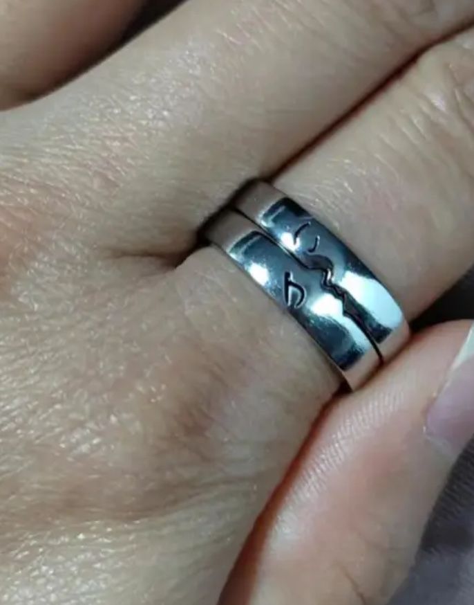 Парное кольцо серебряное 925