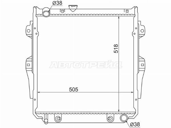 Радиатор  Toyota Land cruiser prado