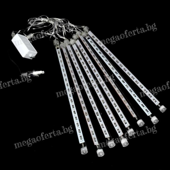 Светещи Лед Висулки Падащ Сняг за Коледна Украса 8Бр.х48см.