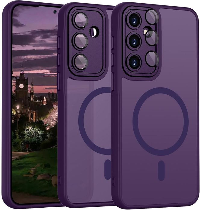 Матов magsafe кейс за samsung galaxy a36 - лилав