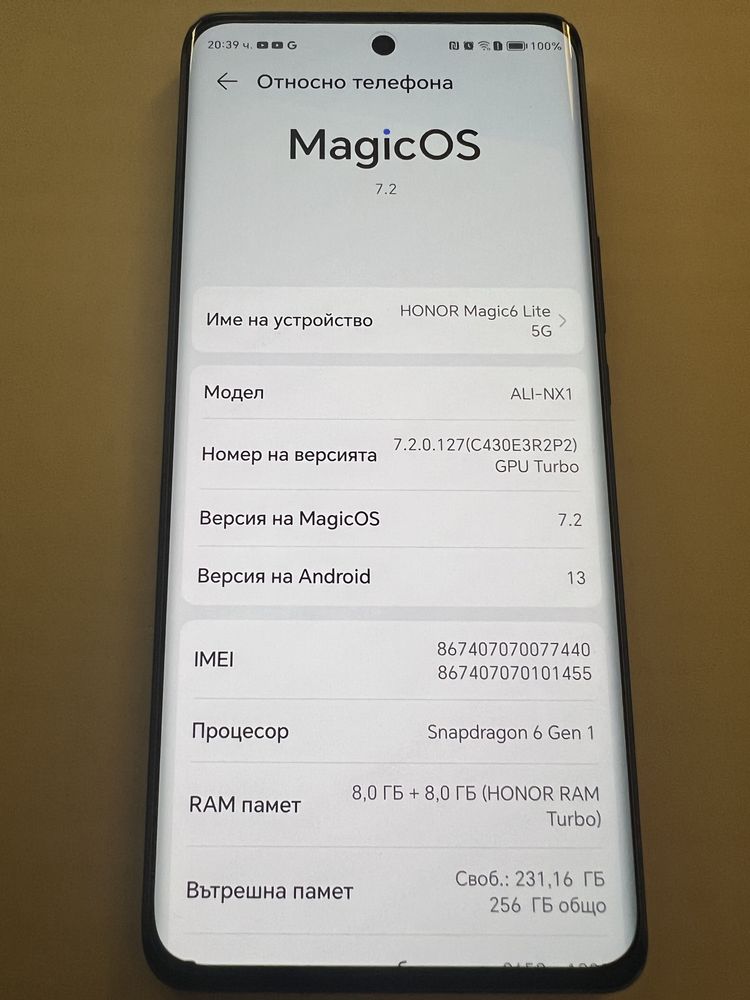 Honor Magic6 Lite 5G 256GB, 8GB RAM