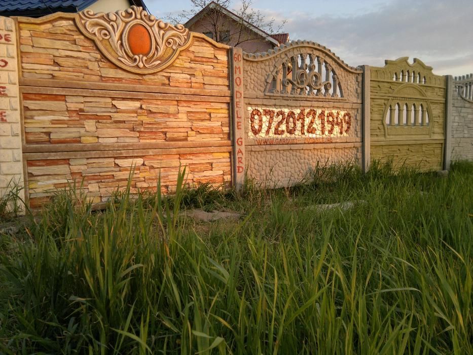Gard placi prefabricate din beton.Bârlad,Podul Turcului,Huși,Negrești,