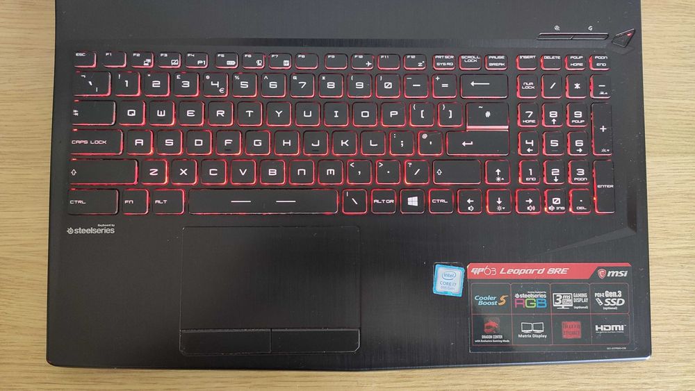 MSI GP63 Leopard 8RE FHD i7-8750H 4.1GHz Nvidia 6GB DDR5 CARCASA RUPTA