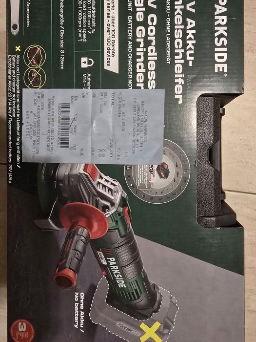 Polizor unghiular Flex Parkside PWSA 20-Li G4 fără baterie &incarcator