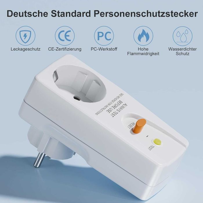 2бр. Kонтакт защита от токови удари 220-250V AC, макс мощност 4000W