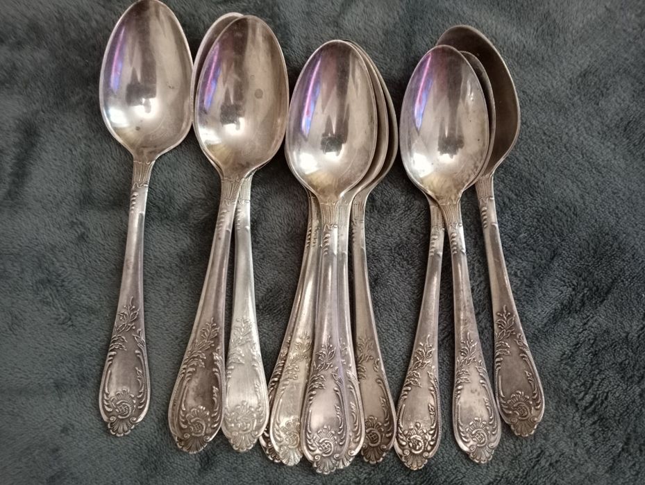 Посуда. Мельхиор. СССР. Ложки столовые 12 шт..