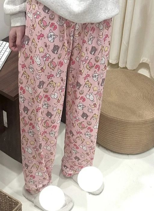 Pantaloni de pijama Sailor Moon roz