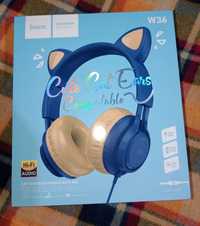 Наушники HOCO W36 Cat ear (Midnight Blue)