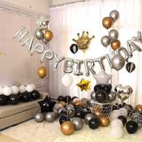 Set petrecere baloane stelute coronita Happy birthday rola arcada