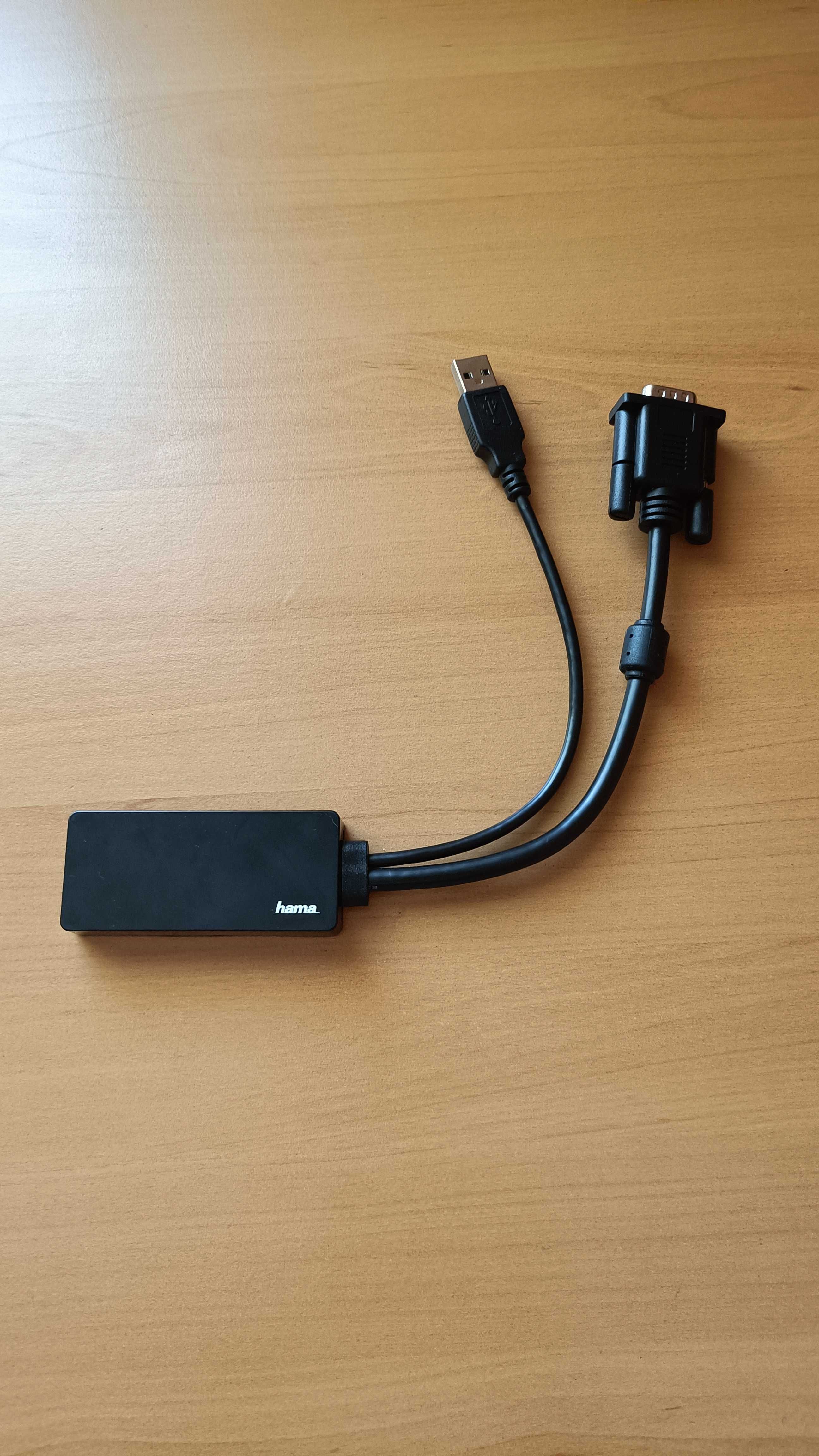 Adaptor Video Hama, Mufa VGA + USB - Mufa HDMI, Full HD 1080p