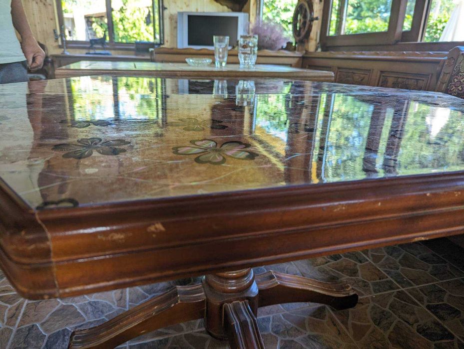 Масивна шестоъгълна разтегателна маса