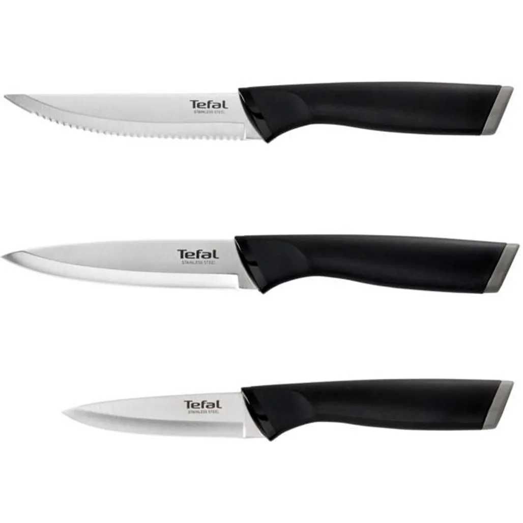Промоция -20% ! Комплект ножове Tefal Essential / сет 3 броя