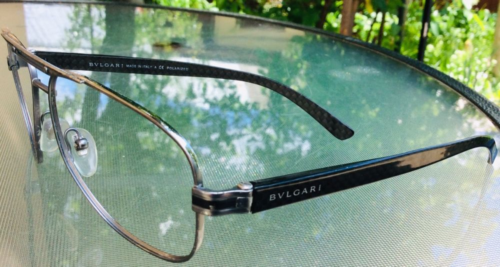 Rame ochelari de vedere originale Bulgari fibra de carbon si metal.