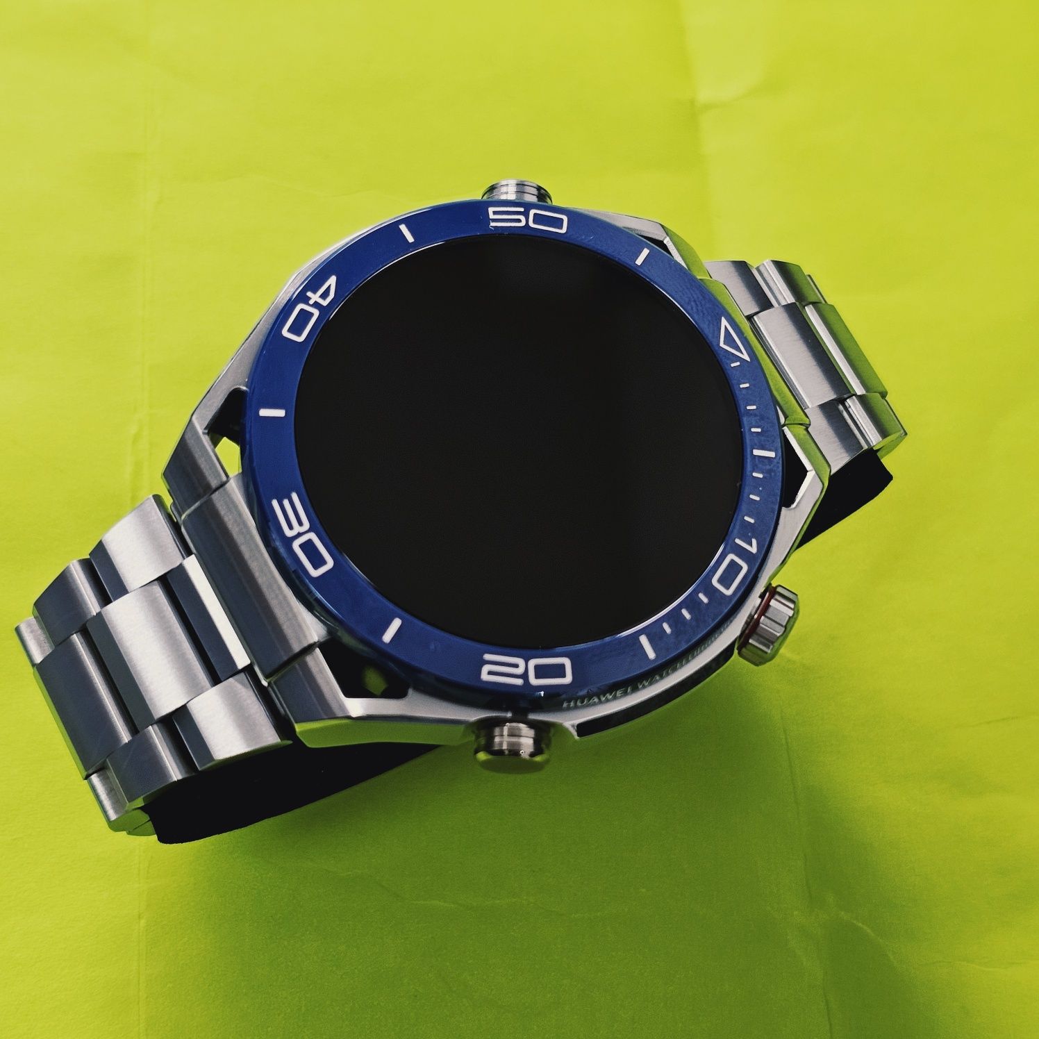 ЧИСТО НОВ 48mm Huawei Watch Ultimate Гаранция Yettel 2026г. BLUE / Син